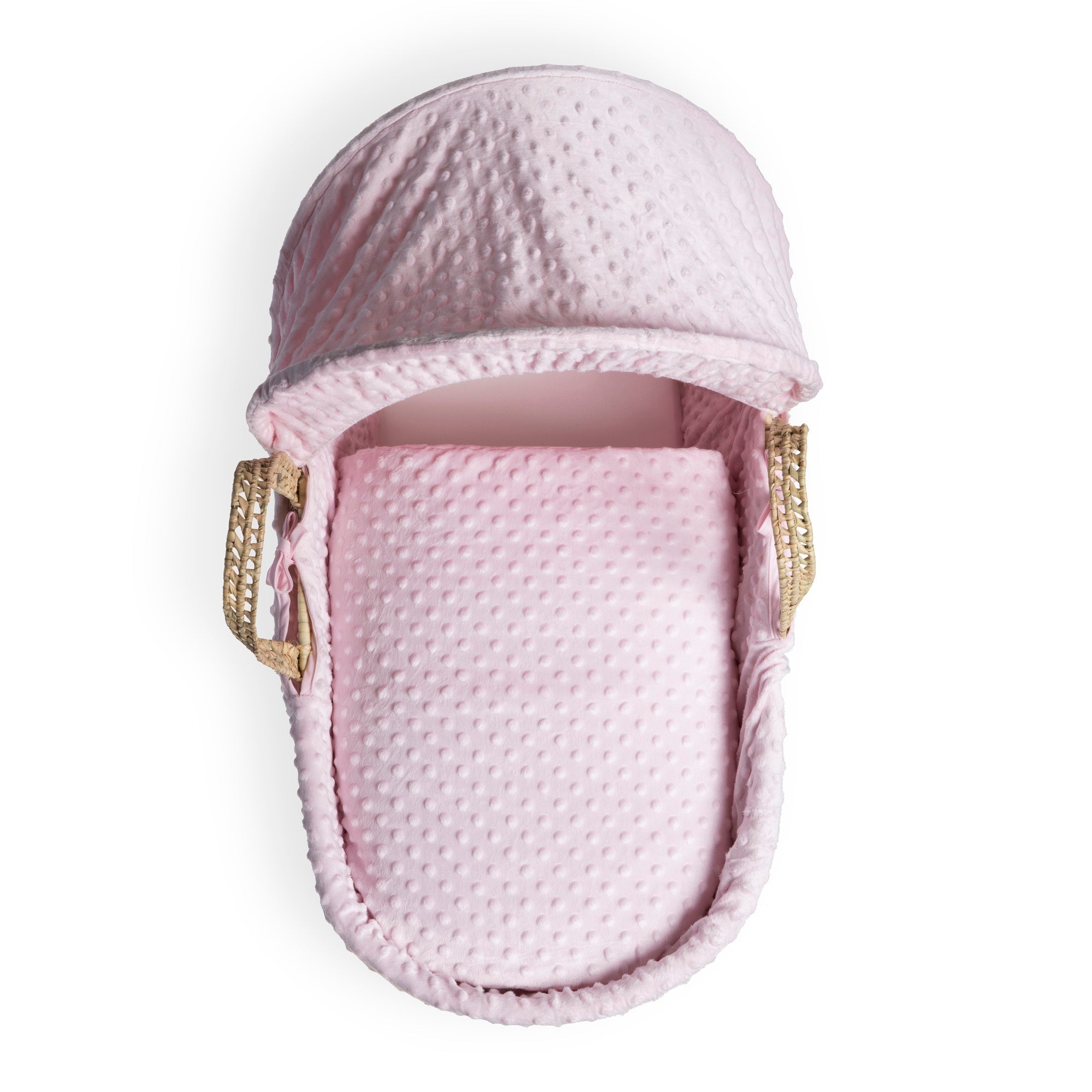 Clair de Lune Pink Dimple Palm Moses Basket