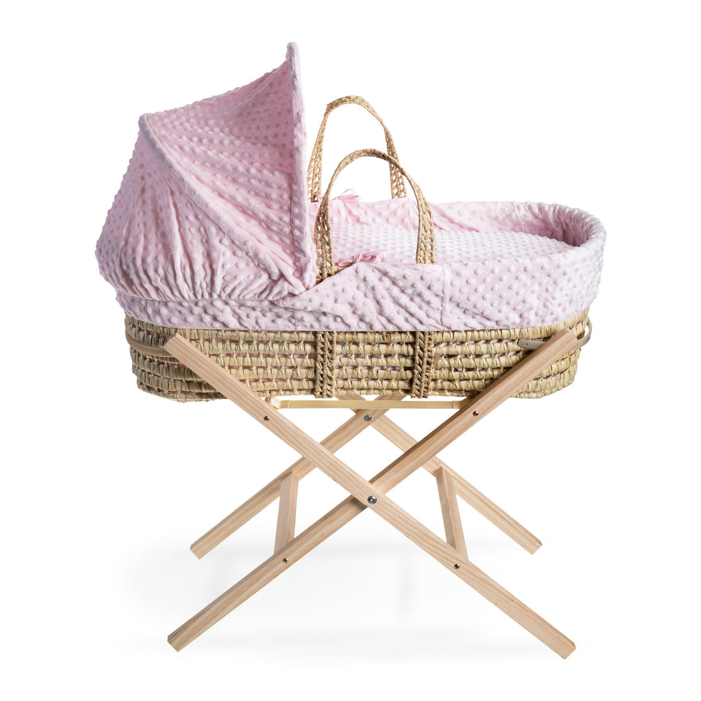 Clair de Lune Pink Dimple Palm Moses Basket