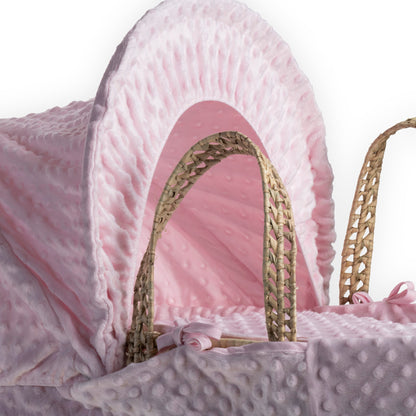 Clair de Lune Pink Dimple Palm Moses Basket
