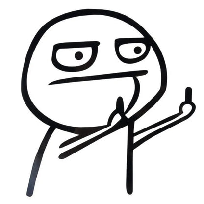 Creative Middle Finger Sticker