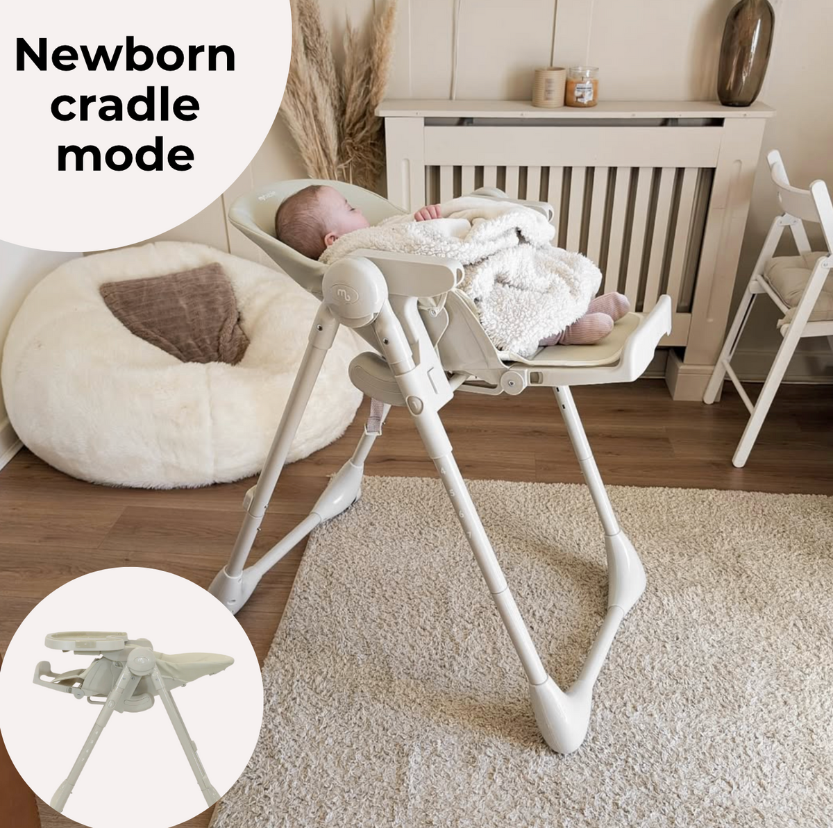 Luxe Highchair from Birth - Oatmeal