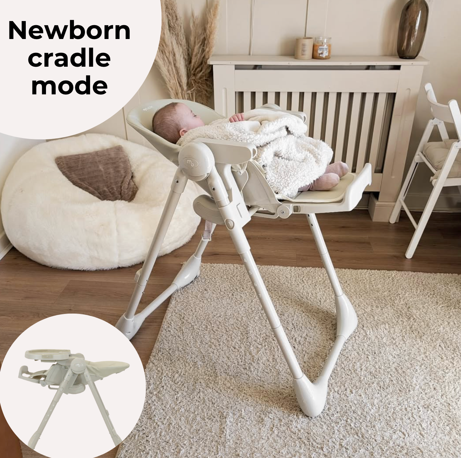 Luxe Highchair from Birth - Oatmeal